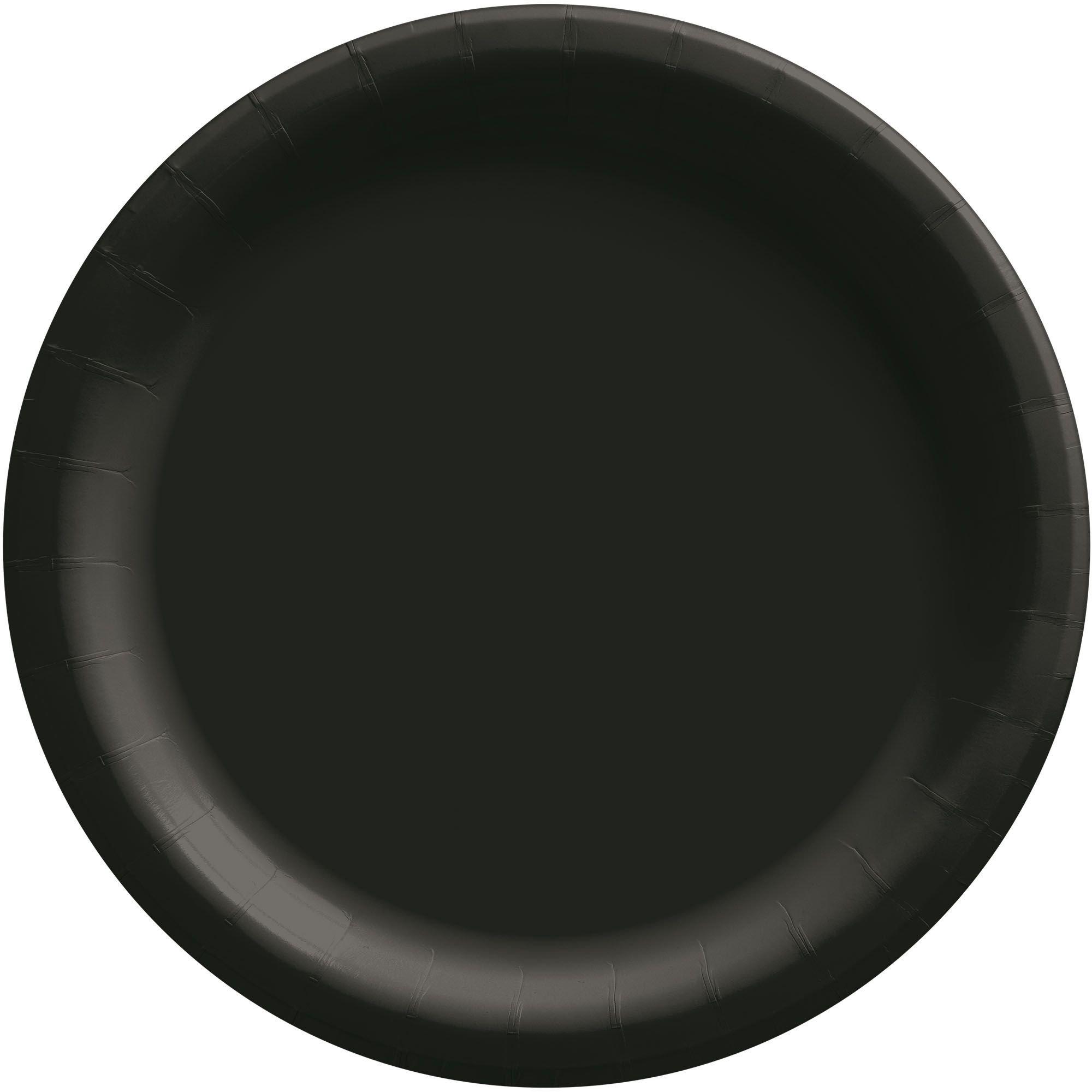 Black shop paper plates